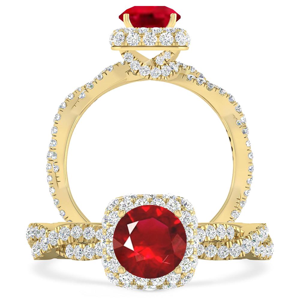 Yellow Gold - Ruby