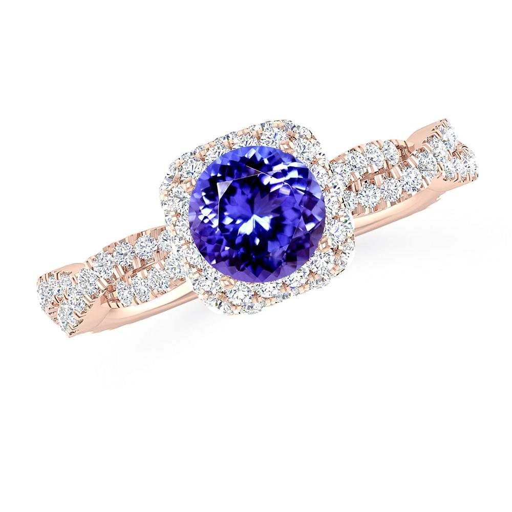 Rose Gold - Tanzanite