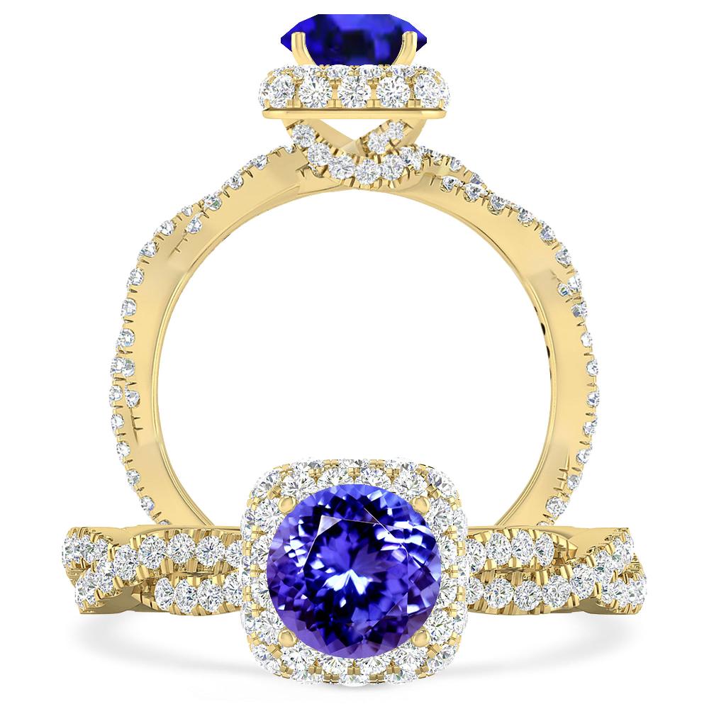 Yellow Gold - Tanzanite
