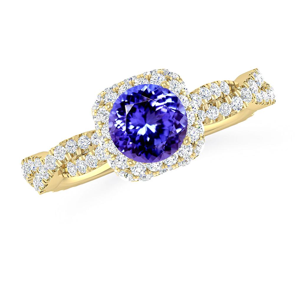Yellow Gold - Tanzanite