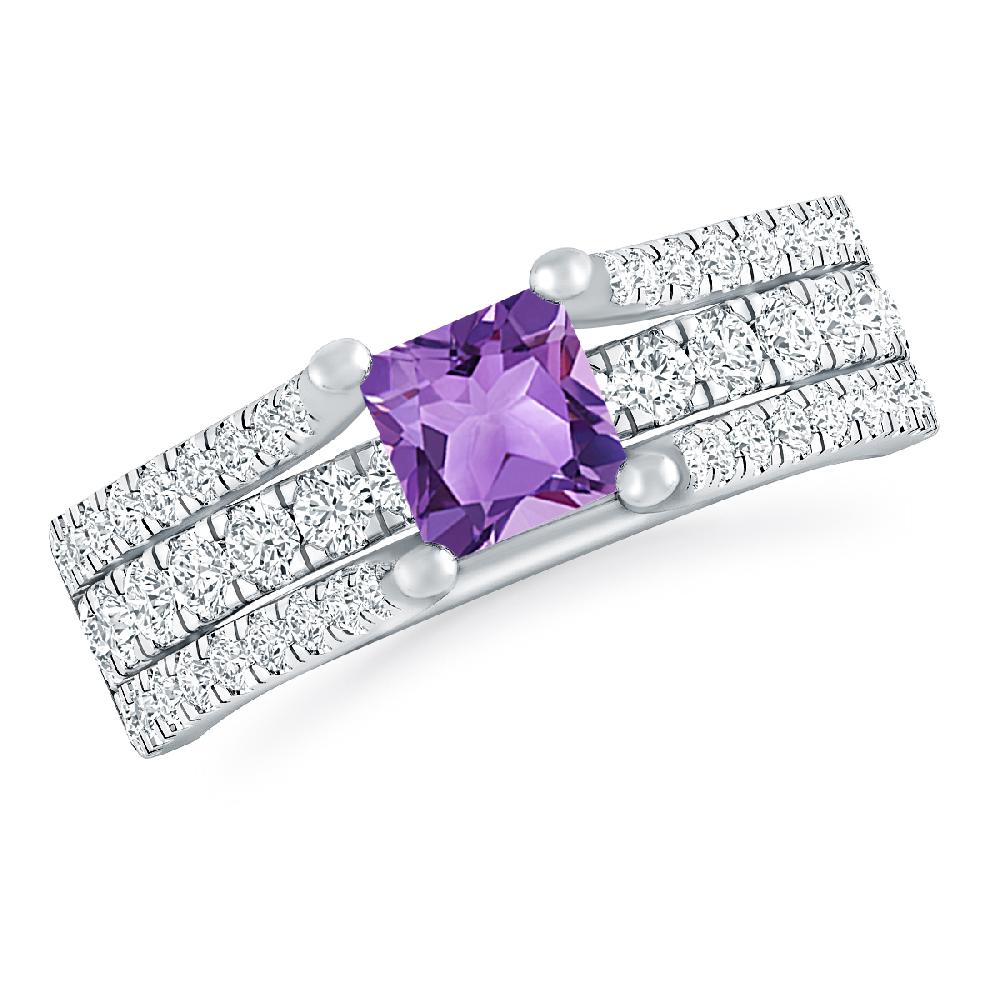 White Gold - Amethyst