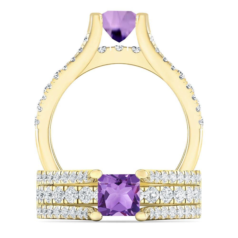 Yellow Gold - Amethyst