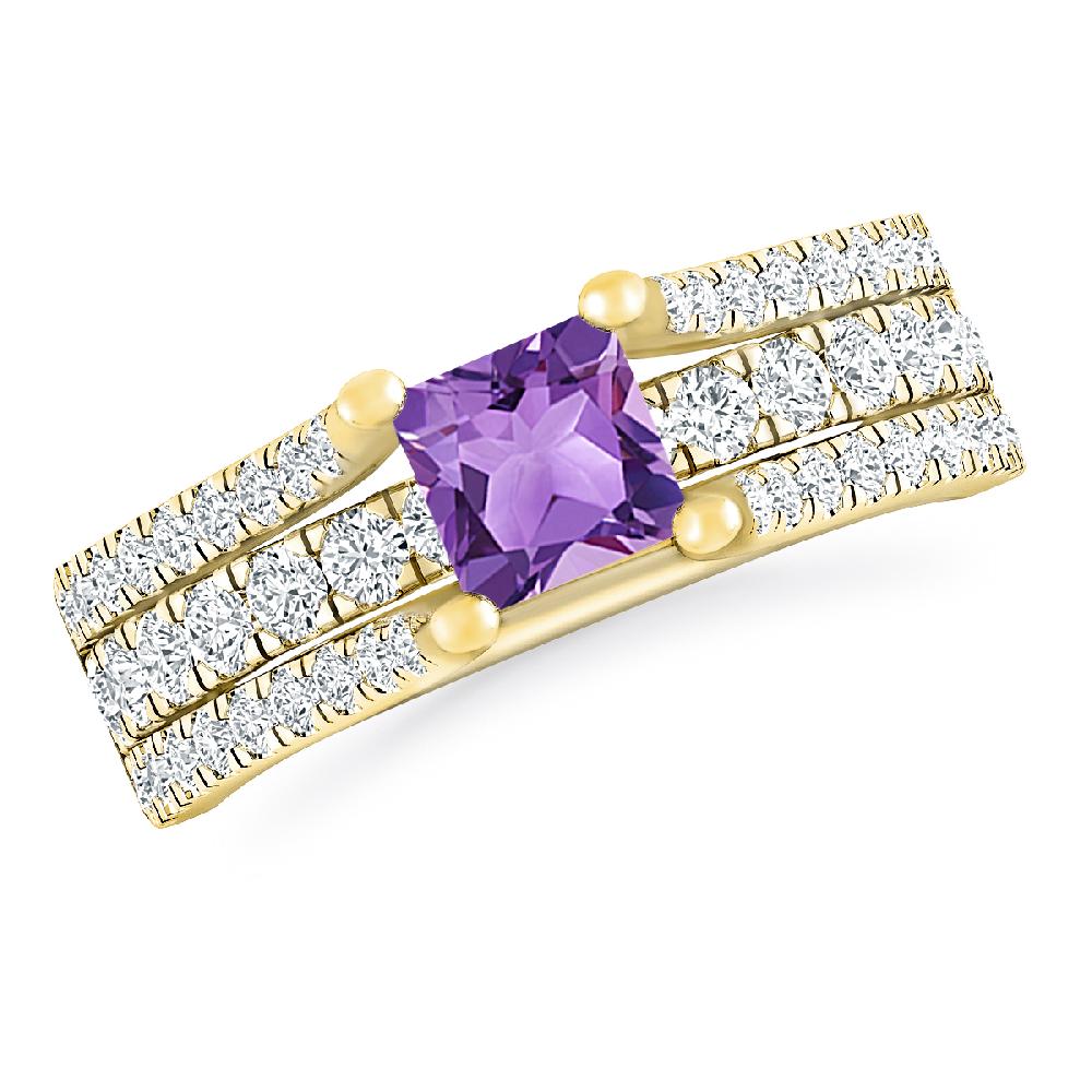 Yellow Gold - Amethyst