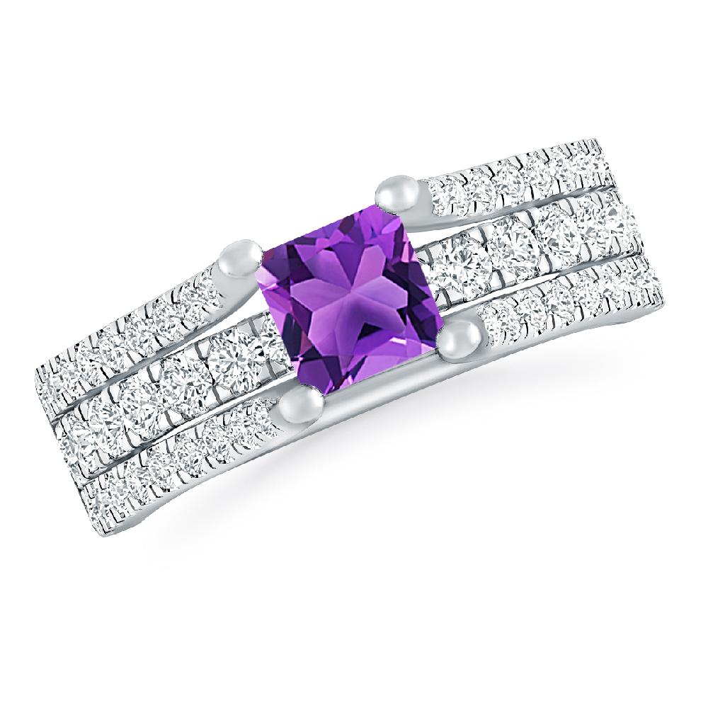 White Gold - Amethyst