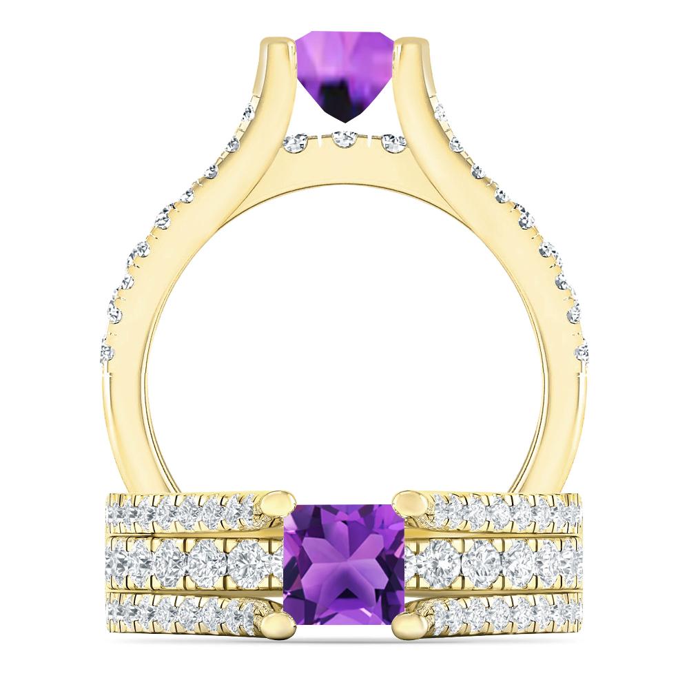 Yellow Gold - Amethyst