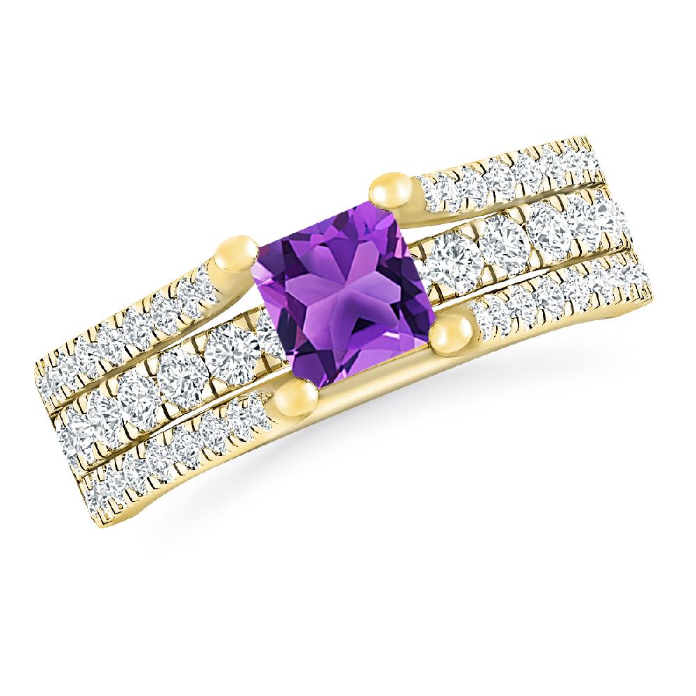 Yellow Gold - Amethyst