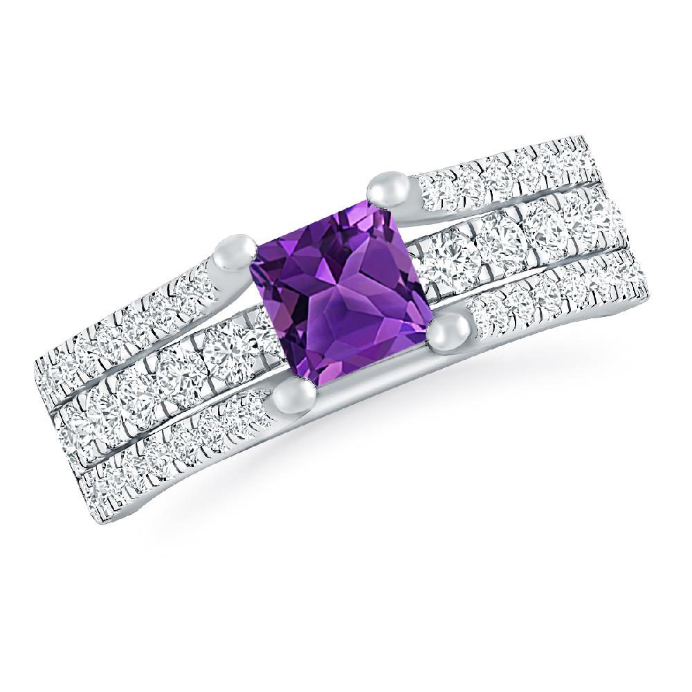 White Gold - Amethyst