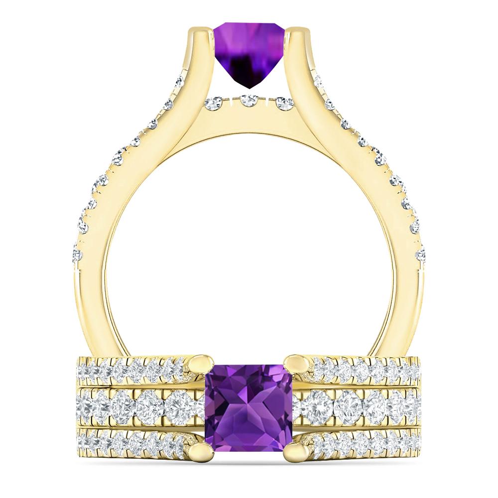 Yellow Gold - Amethyst