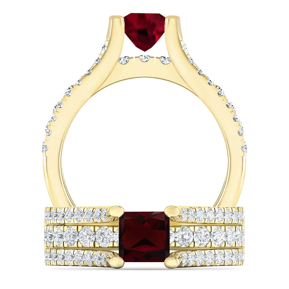 Yellow Gold - Garnet