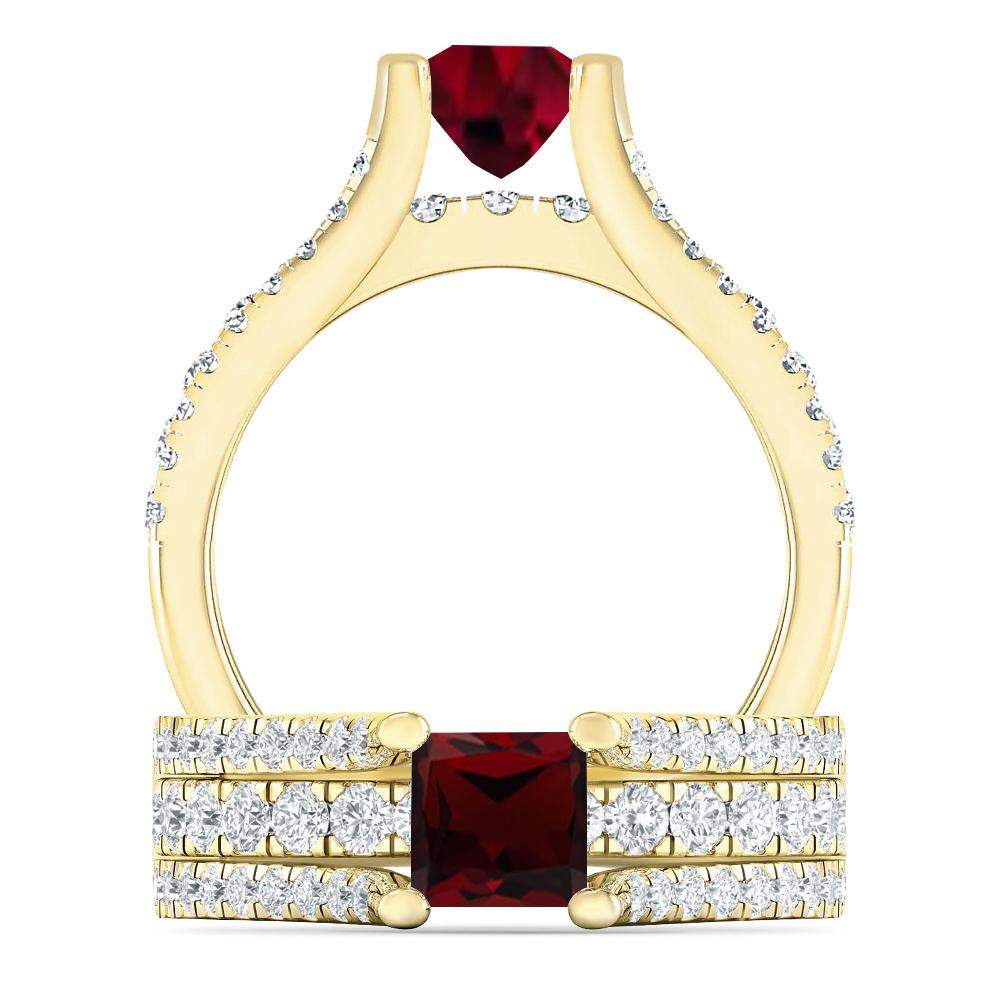 Yellow Gold - Garnet