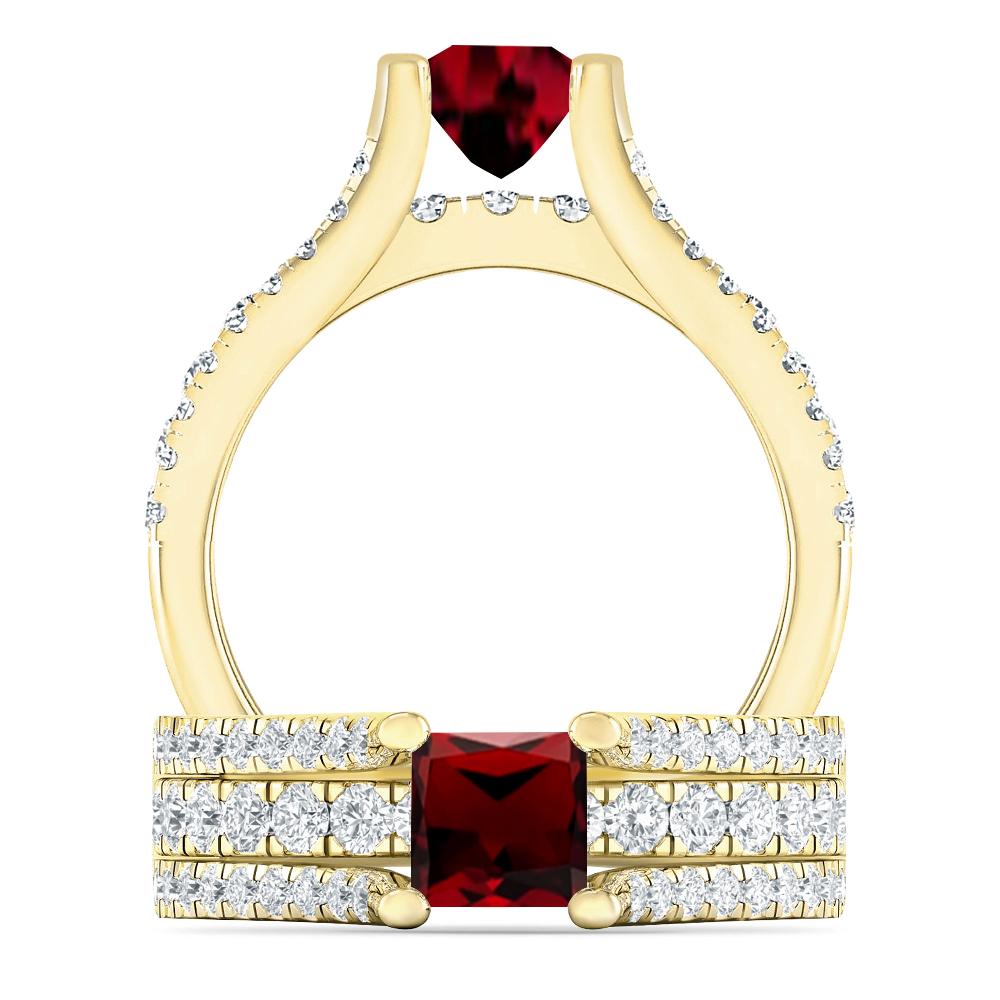 Yellow Gold - Garnet