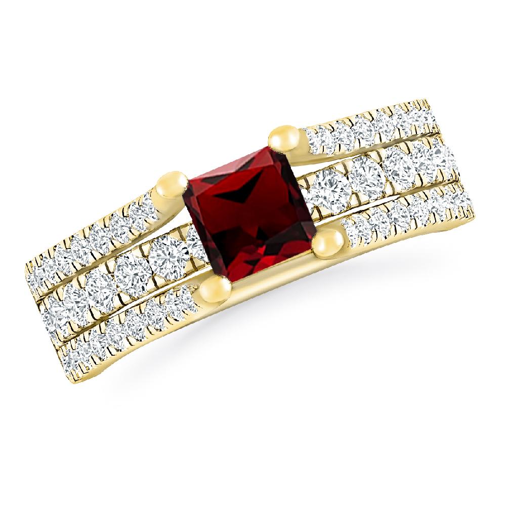 Yellow Gold - Garnet