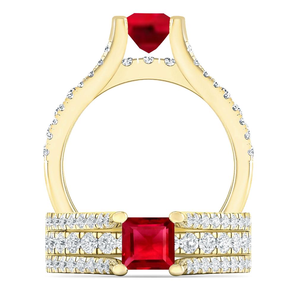 Yellow Gold - Ruby