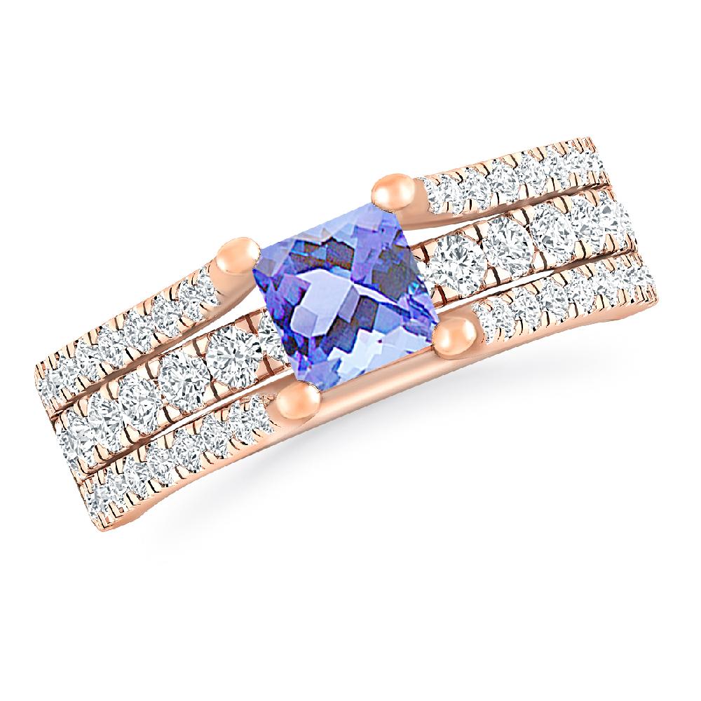 Rose Gold - Tanzanite