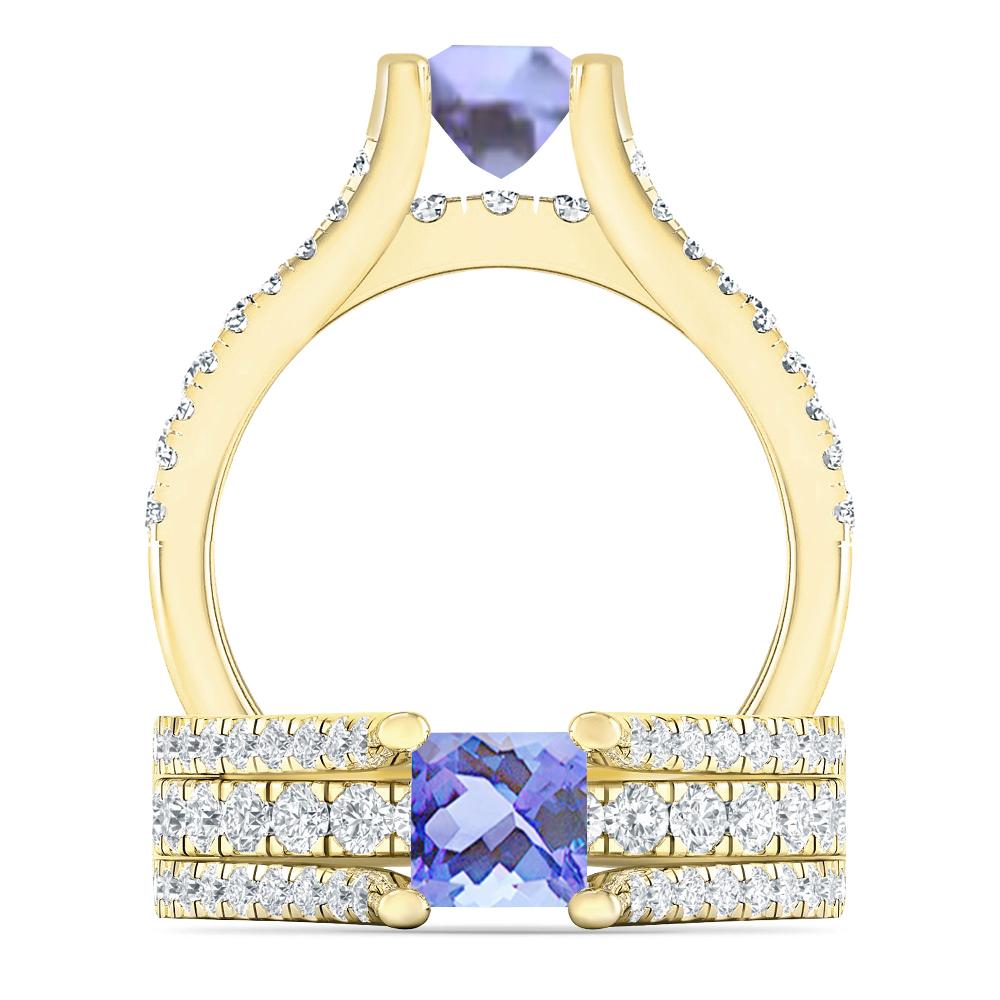 Yellow Gold - Tanzanite