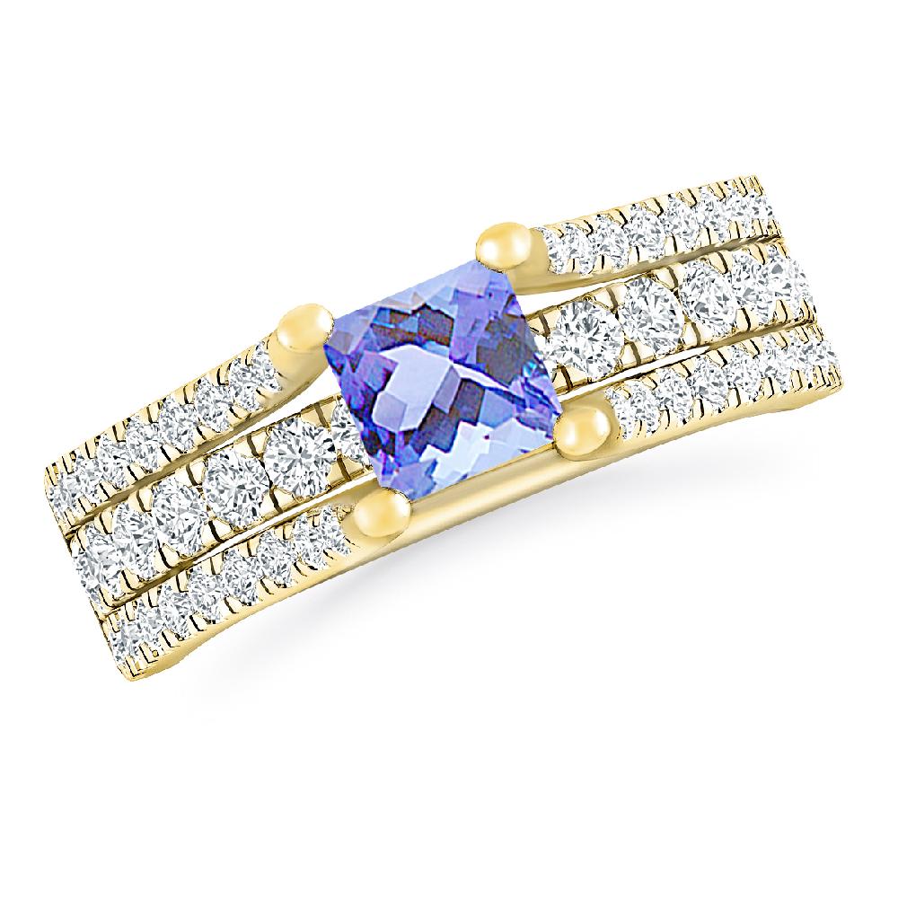 Yellow Gold - Tanzanite