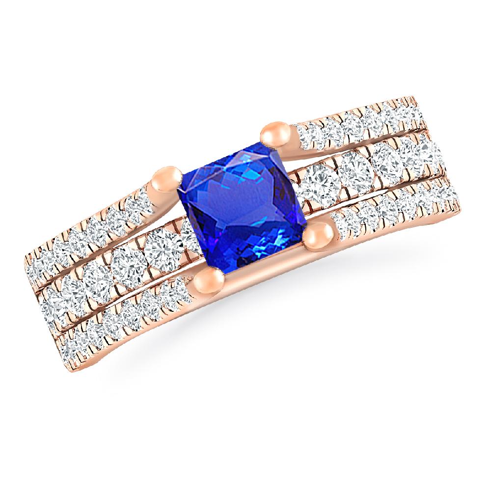 Rose Gold - Tanzanite