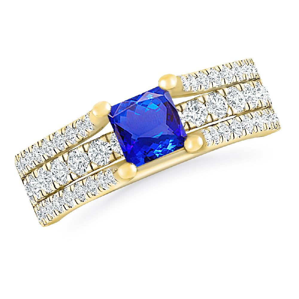 Yellow Gold - Tanzanite