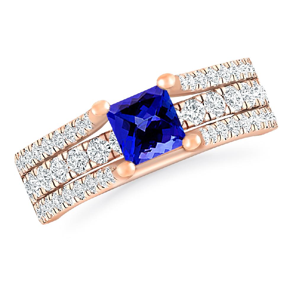 Rose Gold - Tanzanite