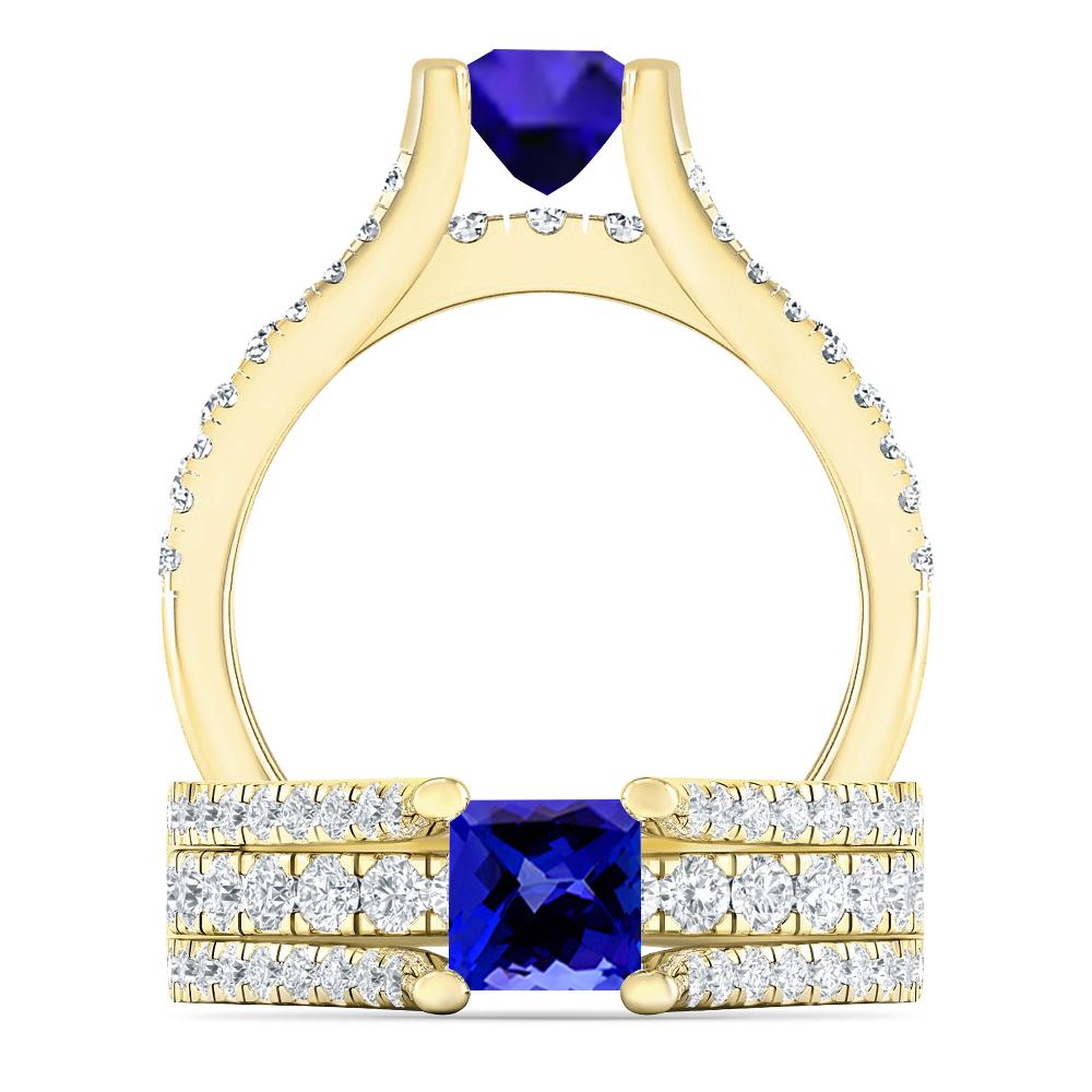 Yellow Gold - Tanzanite