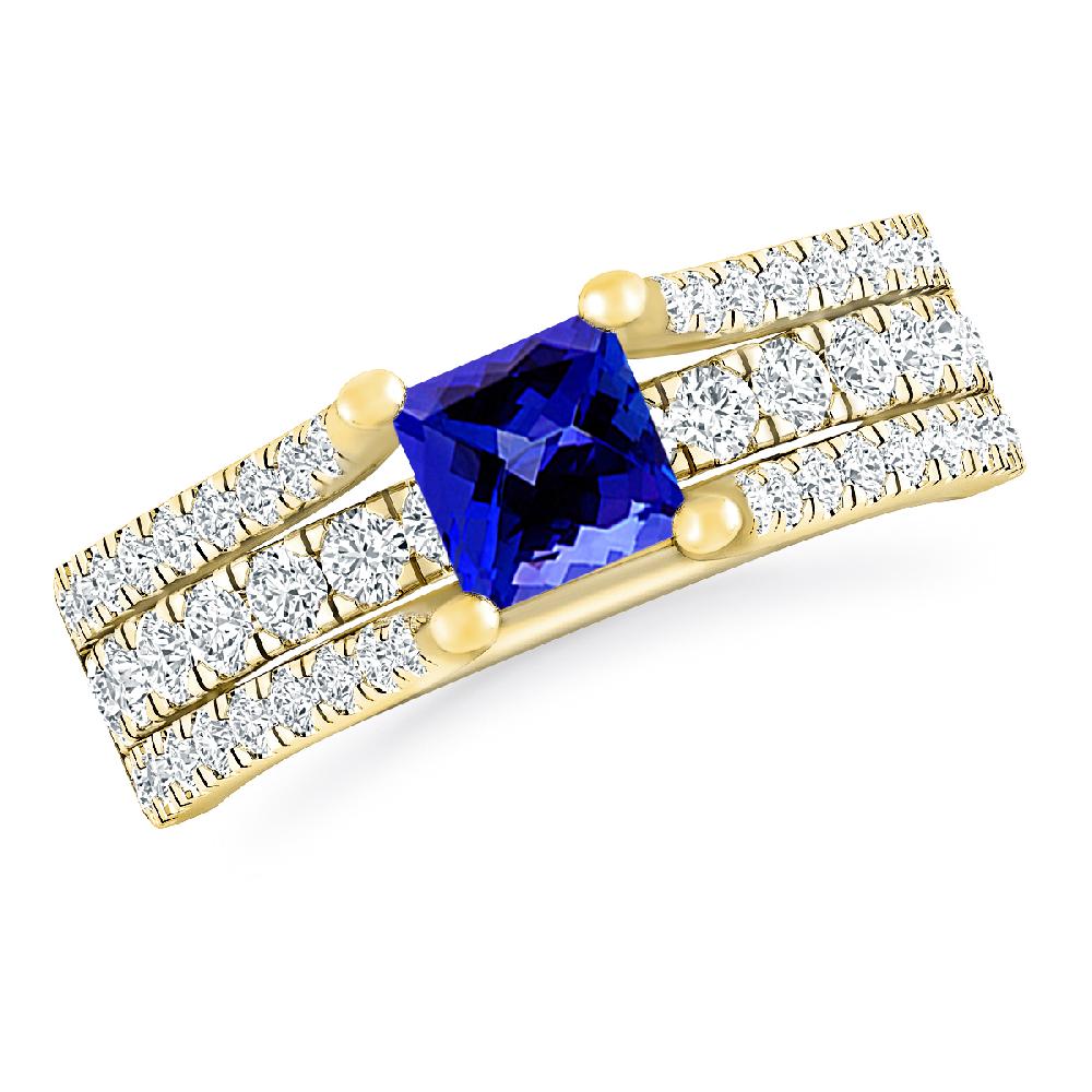 Yellow Gold - Tanzanite