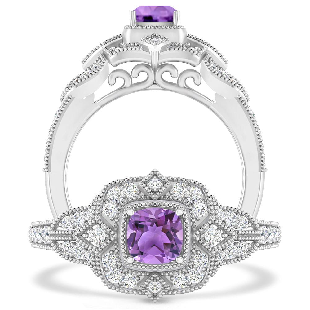 White Gold - Amethyst