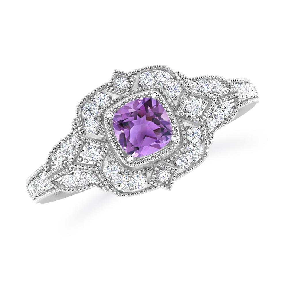 White Gold - Amethyst