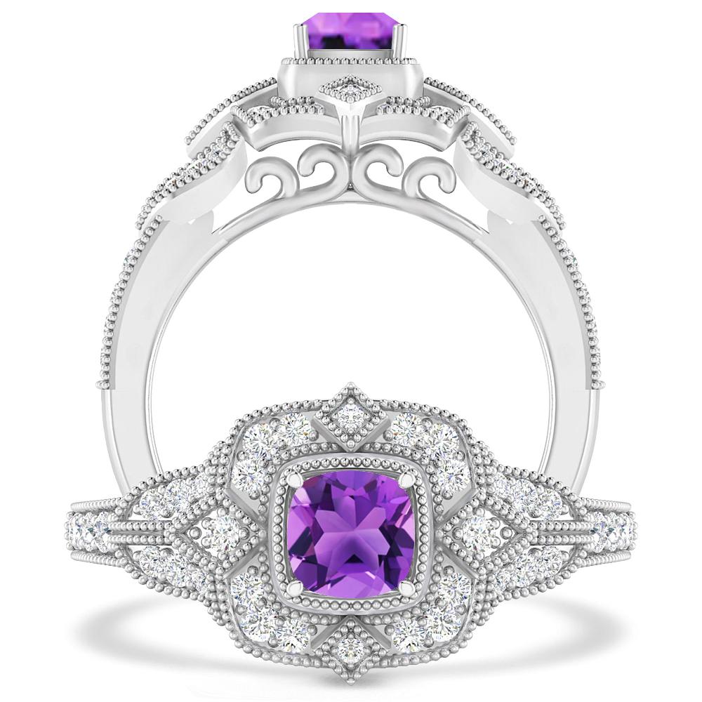 White Gold - Amethyst