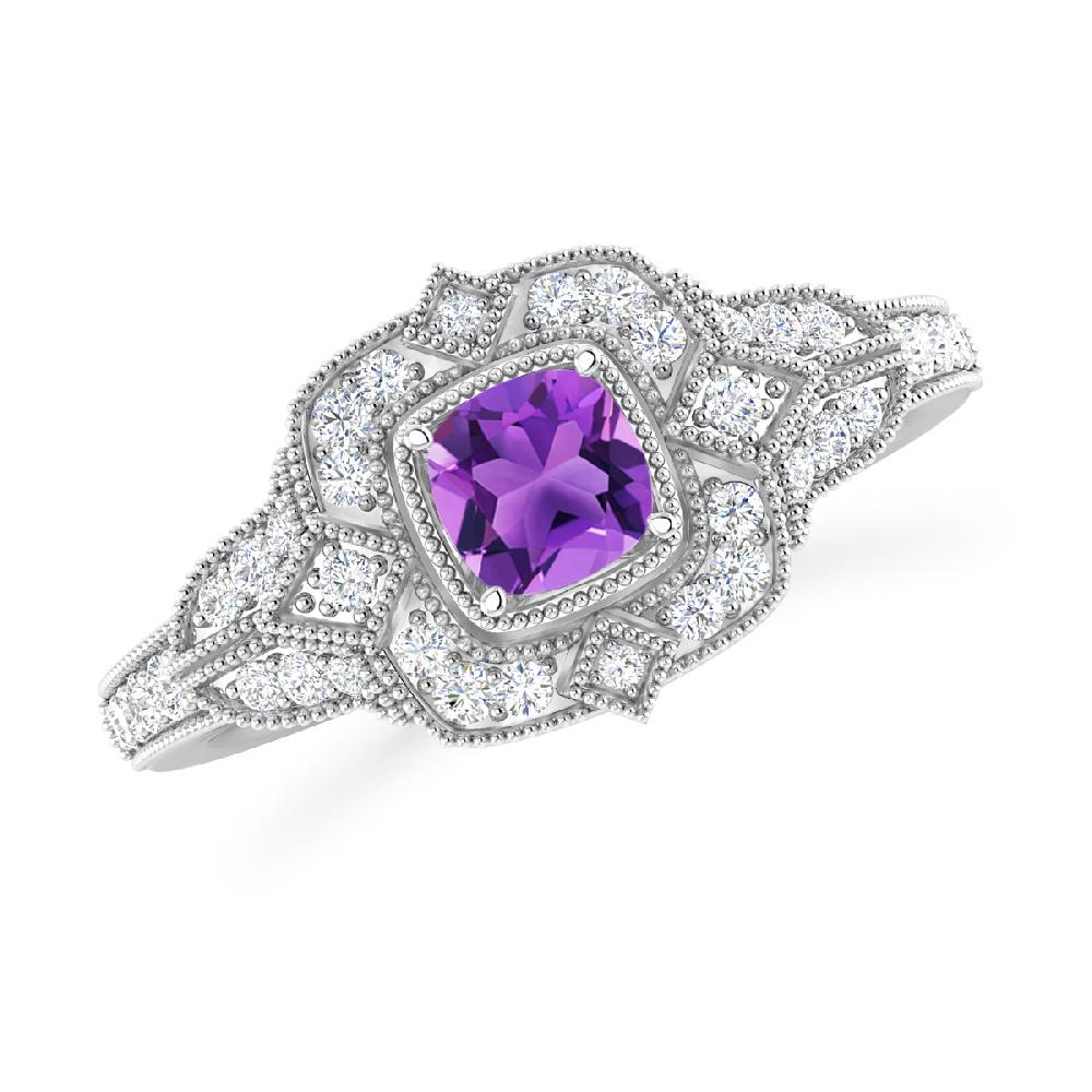 White Gold - Amethyst