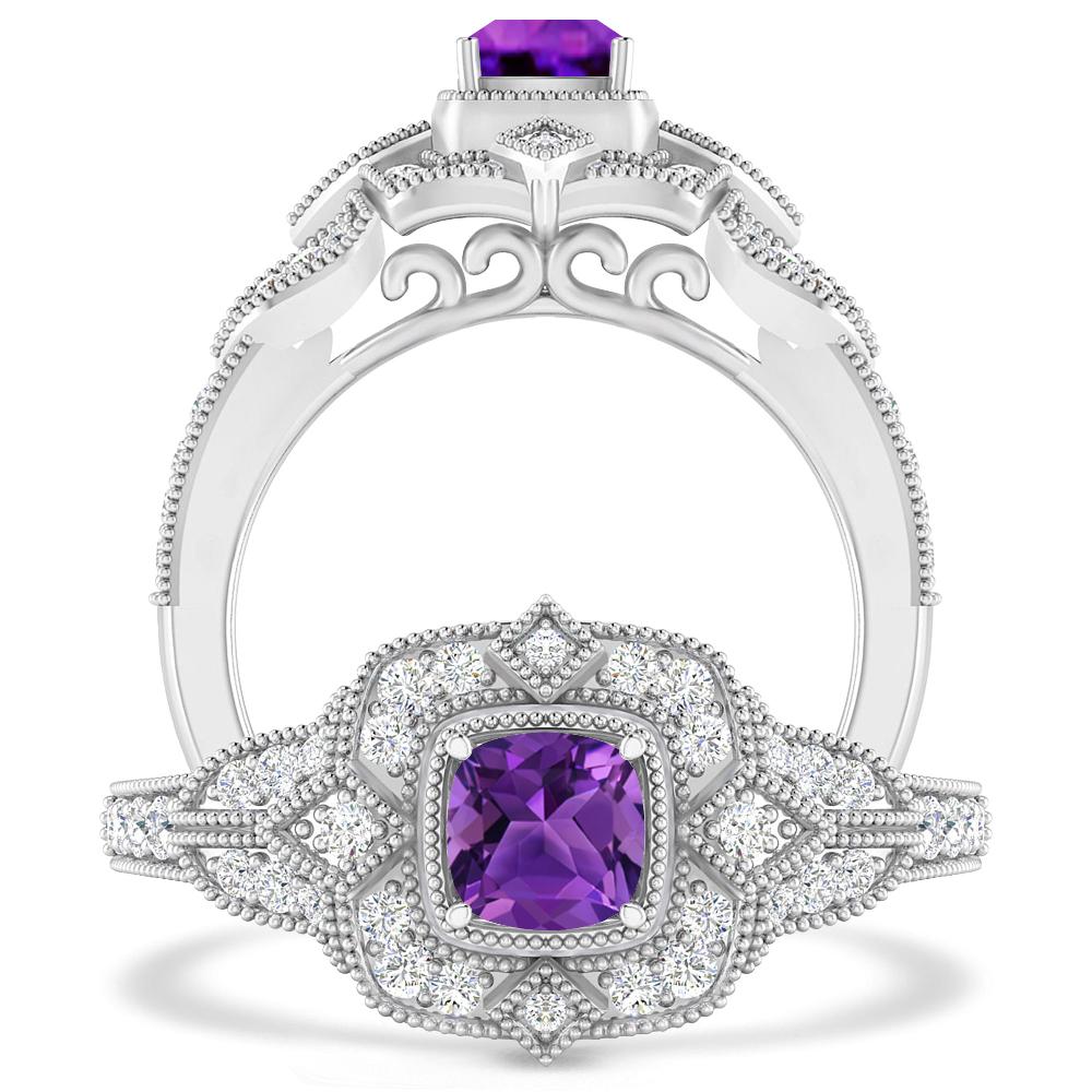 White Gold - Amethyst