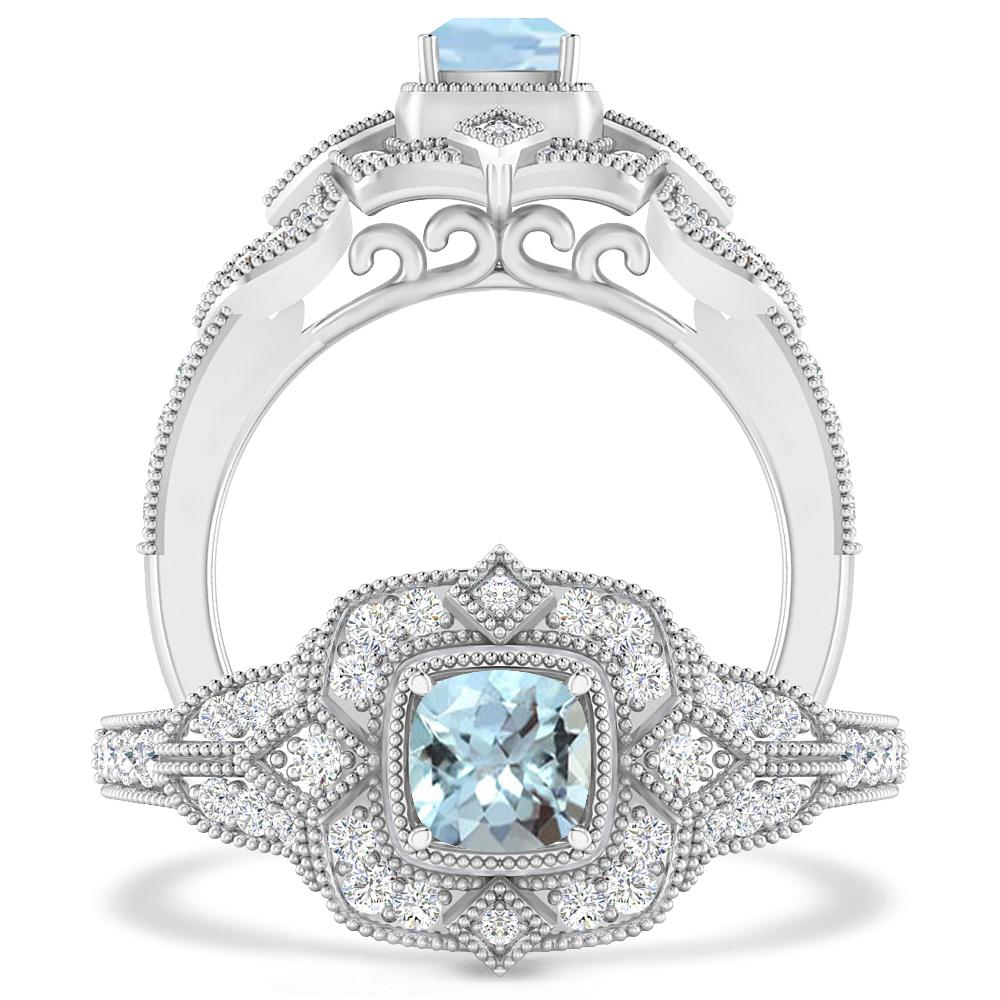 White Gold - Aquamarine