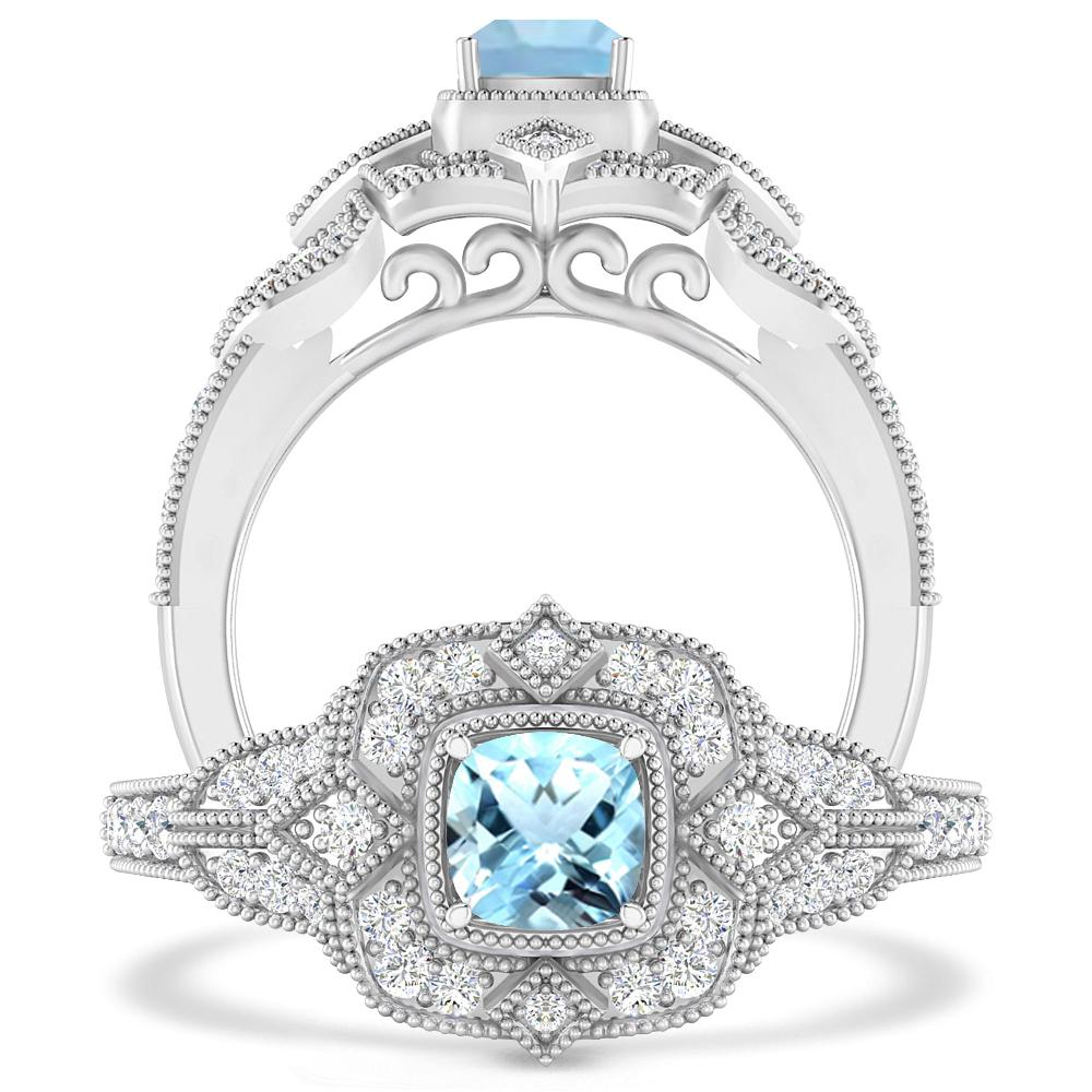 White Gold - Aquamarine