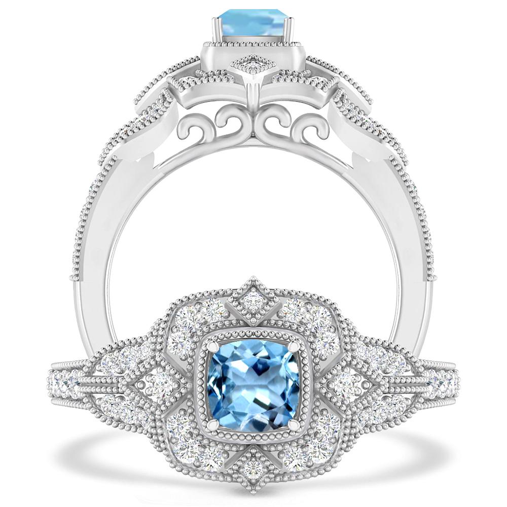 White Gold - Aquamarine