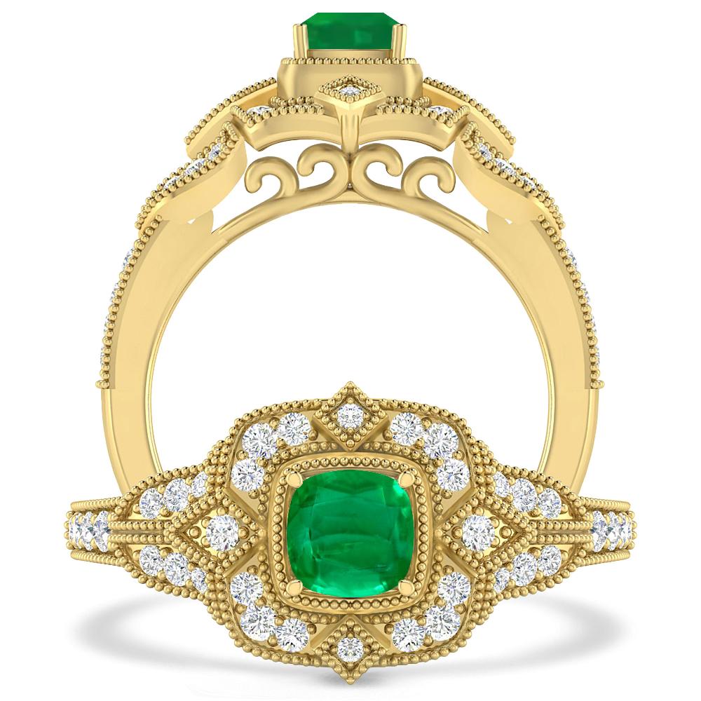 Yellow Gold - Emerald