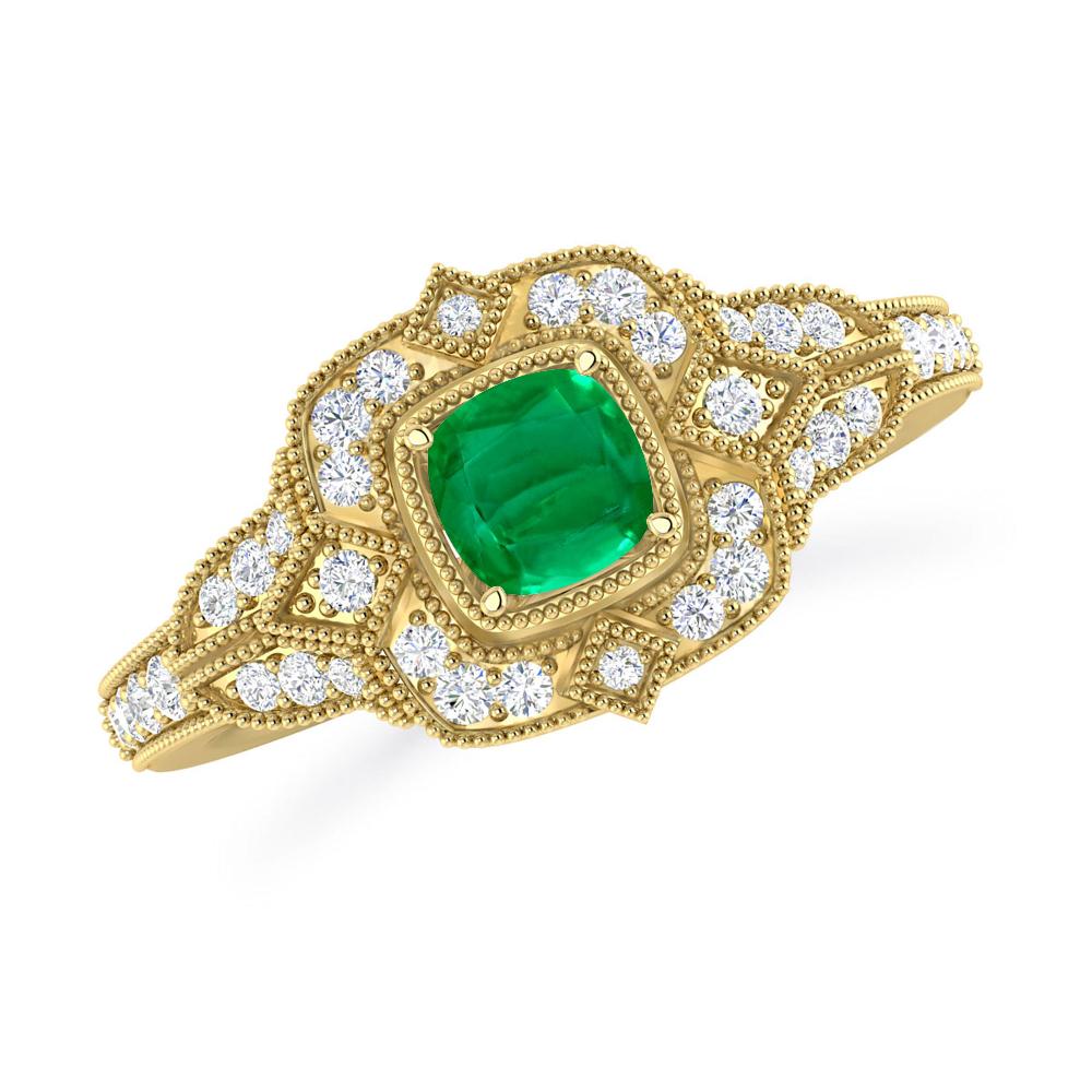 Yellow Gold - Emerald