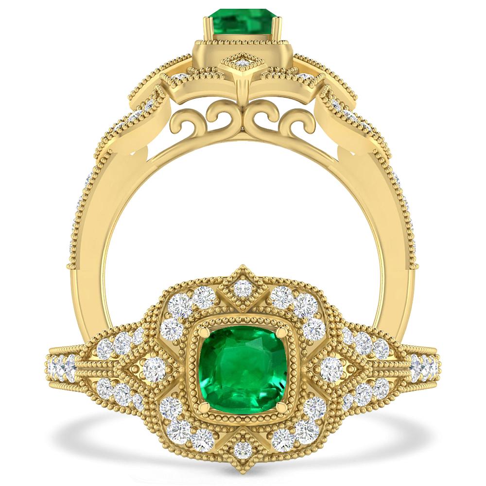 Yellow Gold - Emerald