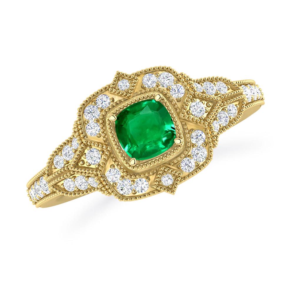 Yellow Gold - Emerald