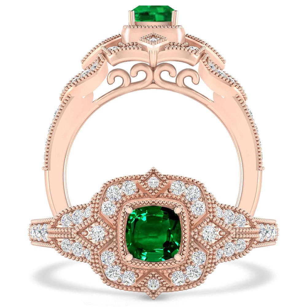 Rose Gold - Emerald