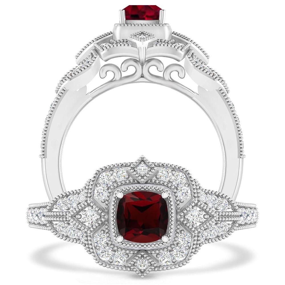 White Gold - Garnet