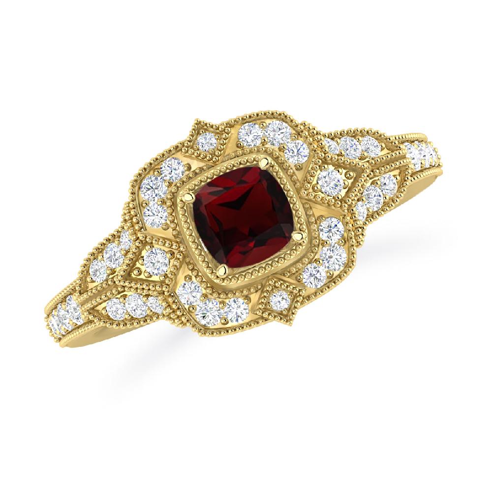 Yellow Gold - Garnet