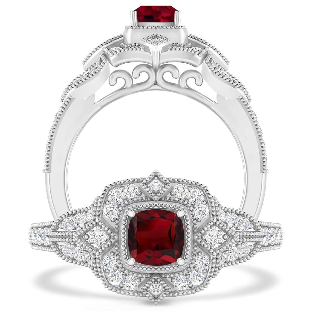 White Gold - Garnet