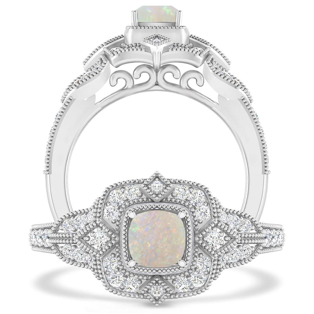 White Gold - Opal