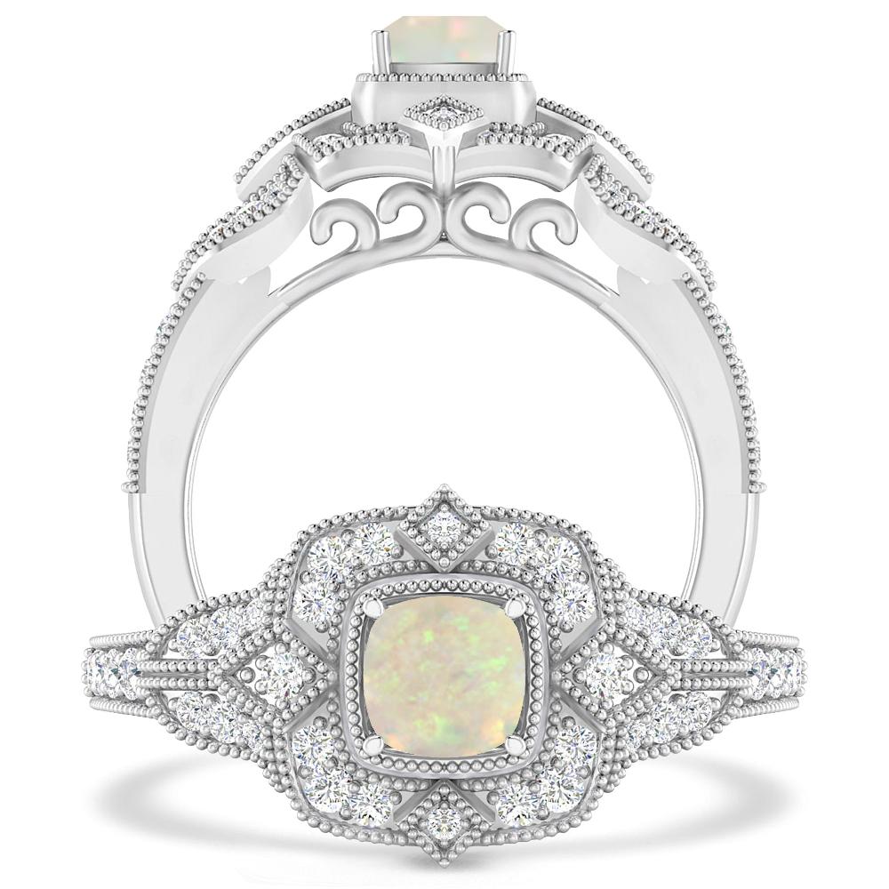 White Gold - Opal