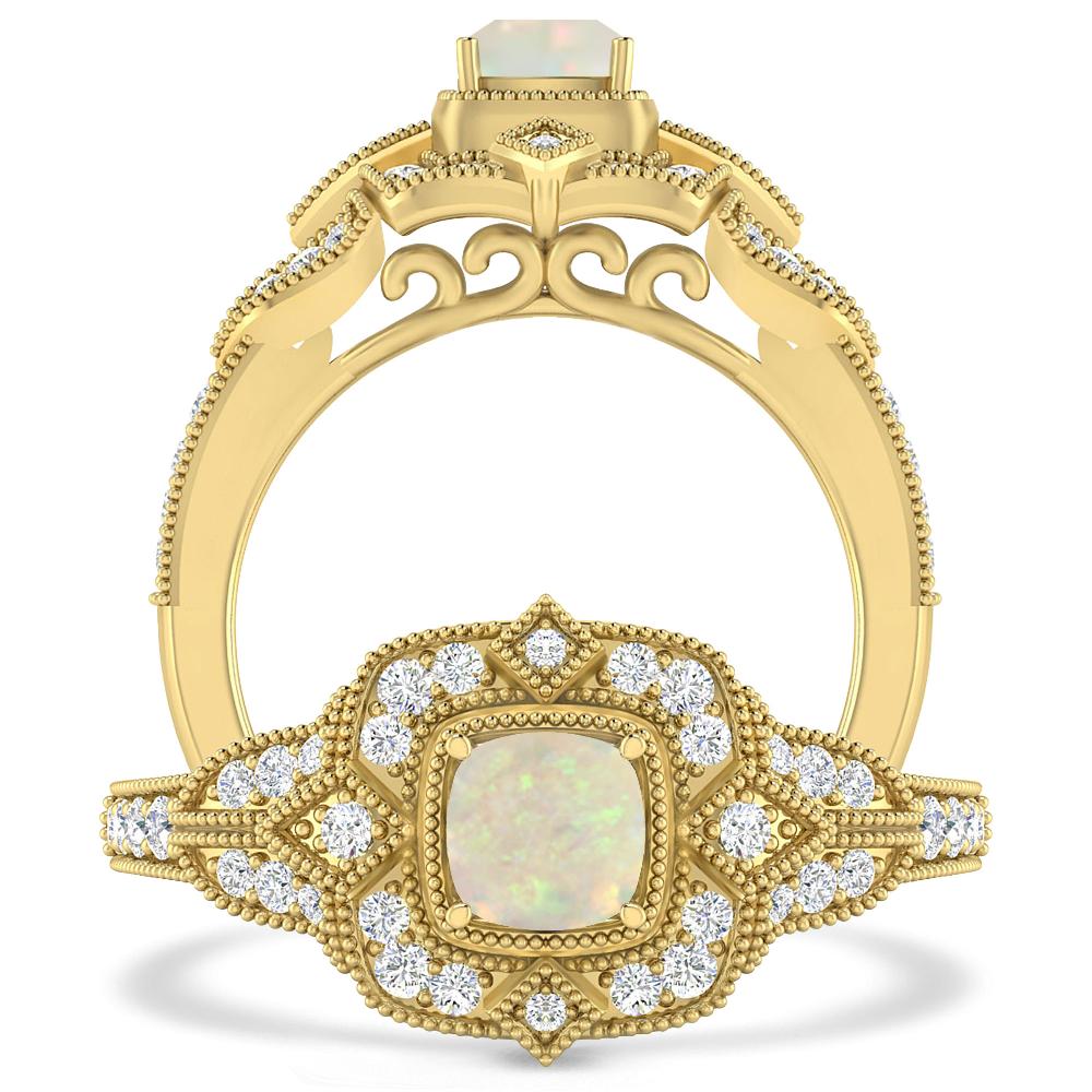 Yellow Gold - Opal