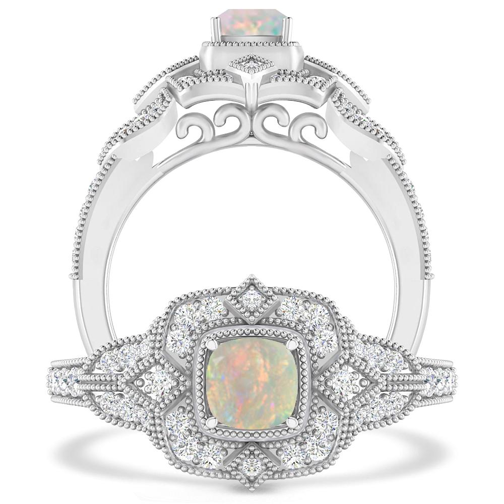 White Gold - Opal