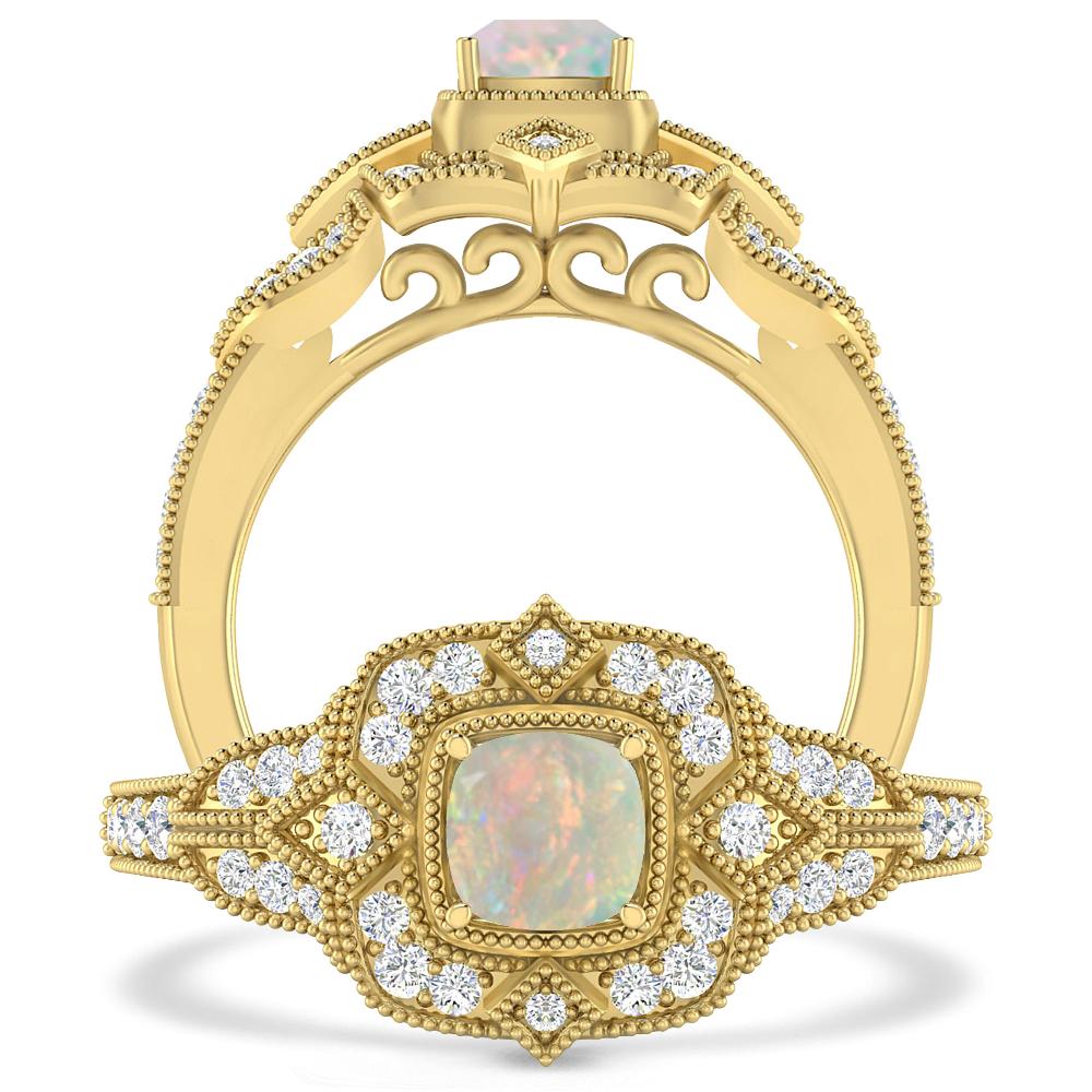 Yellow Gold - Opal