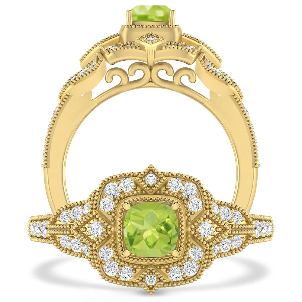 Yellow Gold - Peridot