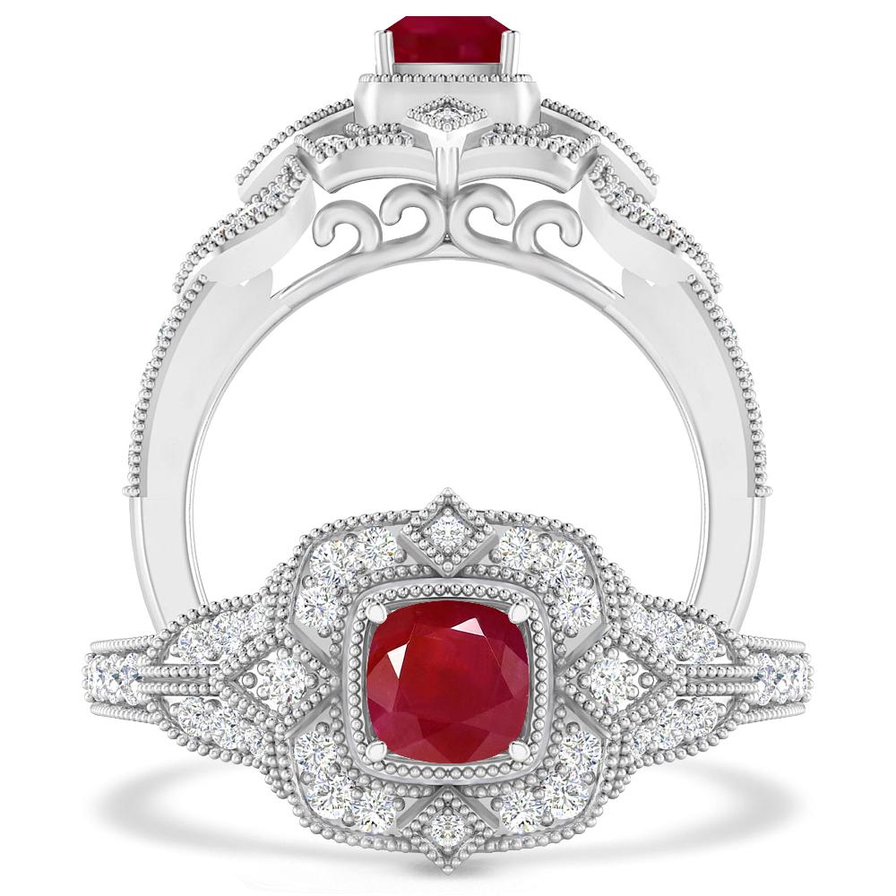 White Gold - Ruby