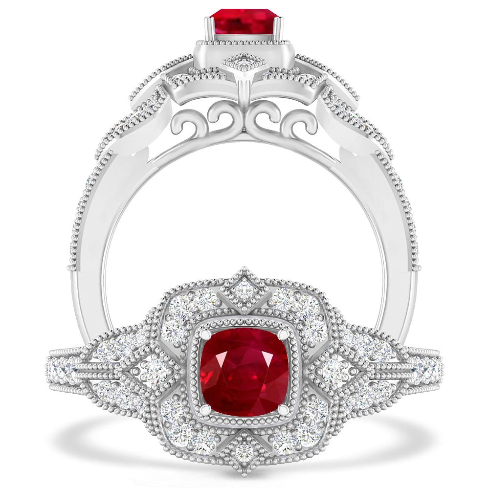 White Gold - Ruby