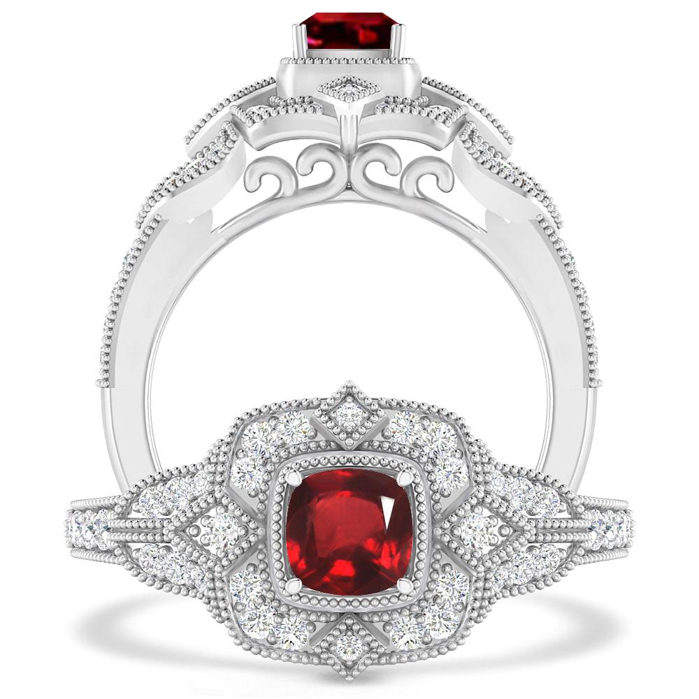 White Gold - Ruby